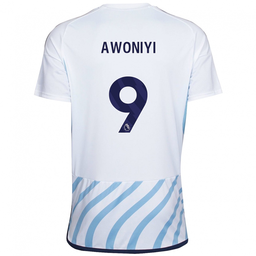 Kandiny Niño Camiseta Taiwo Awoniyi #9 Blanco Azul 2ª Equipación 2023/24 La Camisa México