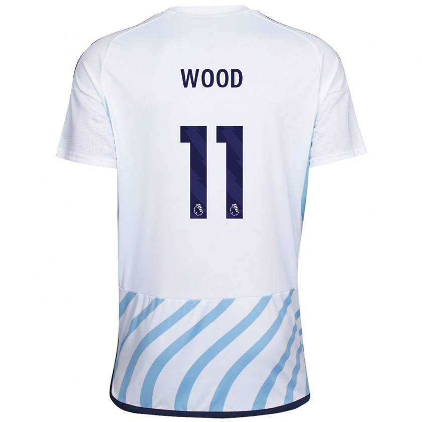 Kandiny Niño Camiseta Chris Wood #11 Blanco Azul 2ª Equipación 2023/24 La Camisa México