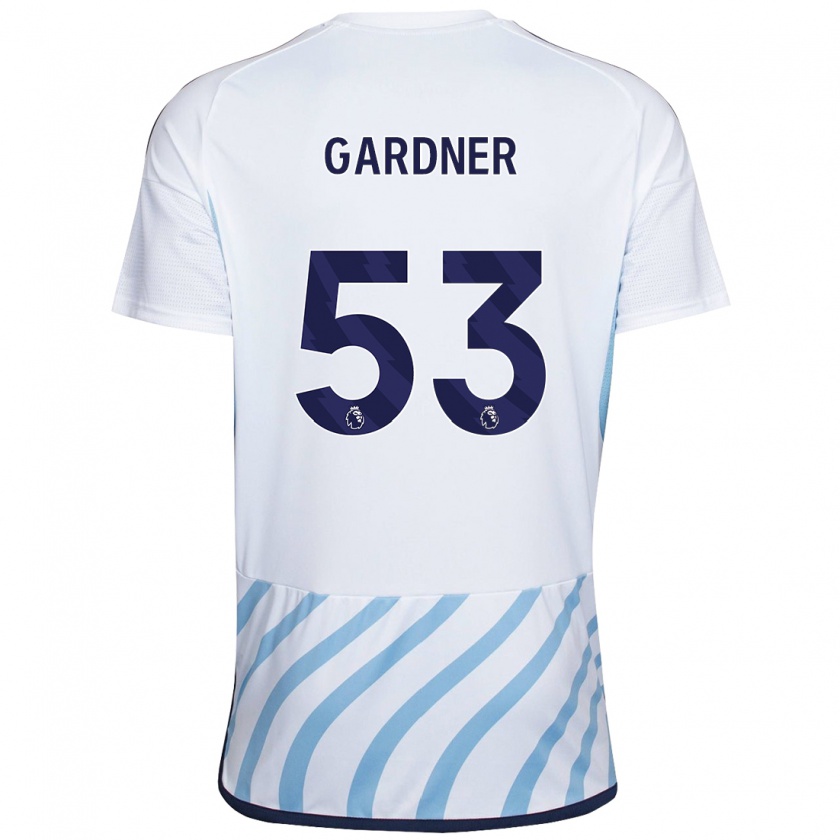 Kandiny Niño Camiseta Joe Gardner #53 Blanco Azul 2ª Equipación 2023/24 La Camisa