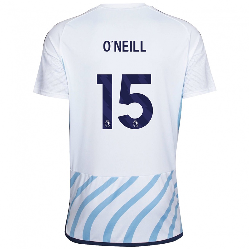 Kandiny Niño Camiseta Laura-Jayne O'neill #15 Blanco Azul 2ª Equipación 2023/24 La Camisa México