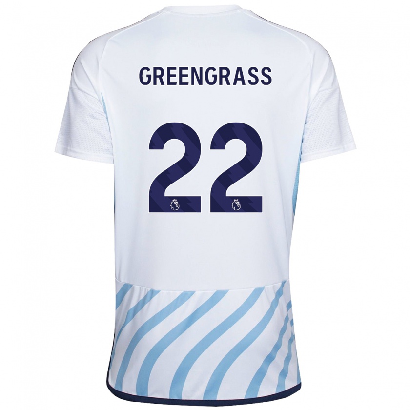 Kandiny Niño Camiseta Charlotte Greengrass #22 Blanco Azul 2ª Equipación 2023/24 La Camisa