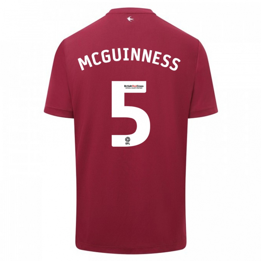 Kandiny Kinderen Mark Mcguinness #5 Rood Uitshirt Uittenue 2023/24 T-Shirt België