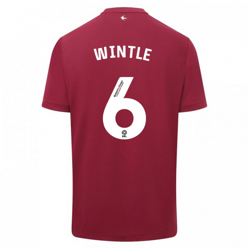 Kandiny Bambino Maglia Ryan Wintle #6 Rosso Kit Gara Away 2023/24 Maglietta