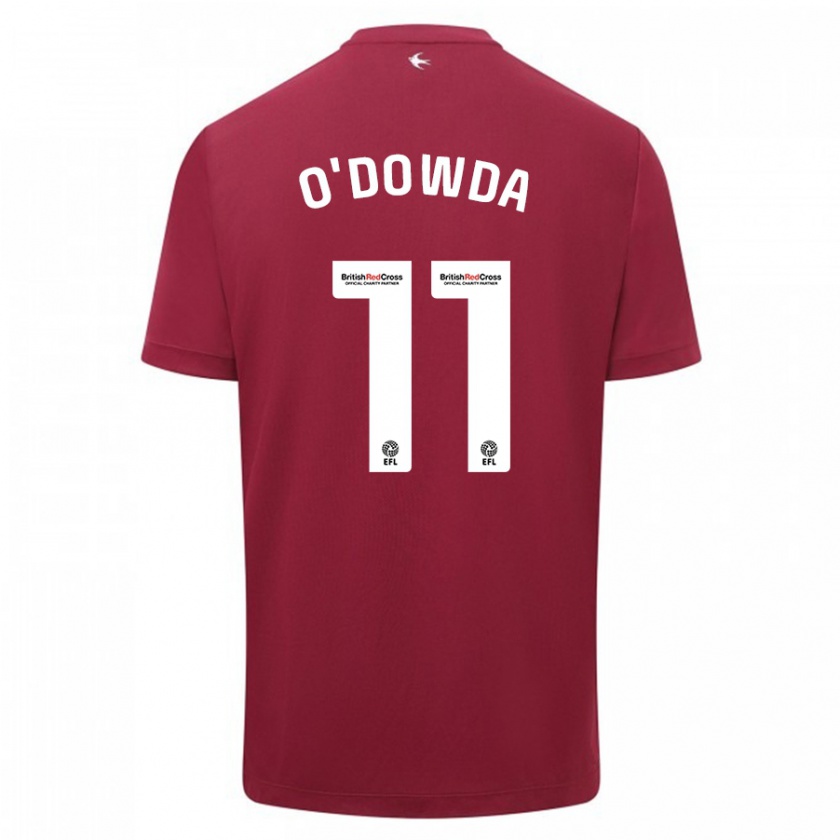 Kandiny Bambino Maglia Callum O'dowda #11 Rosso Kit Gara Away 2023/24 Maglietta