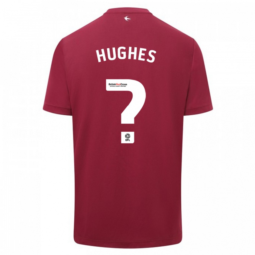 Kandiny Bambino Maglia Caleb Hughes #0 Rosso Kit Gara Away 2023/24 Maglietta