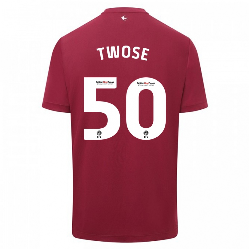 Kandiny Bambino Maglia Cody Twose #50 Rosso Kit Gara Away 2023/24 Maglietta