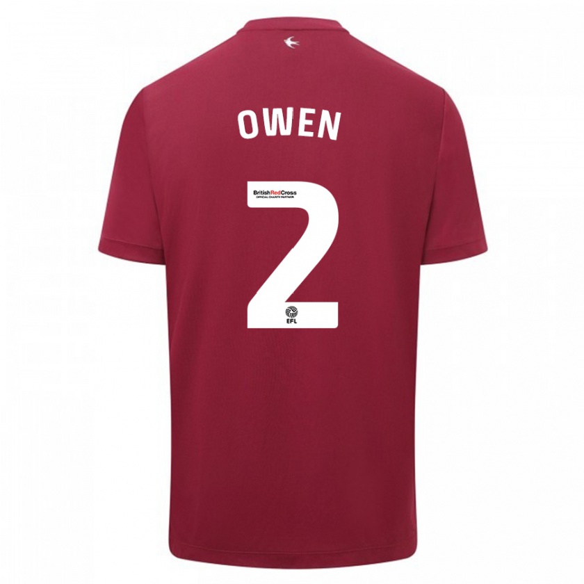 Kandiny Niño Camiseta Lisa Owen #2 Rojo 2ª Equipación 2023/24 La Camisa