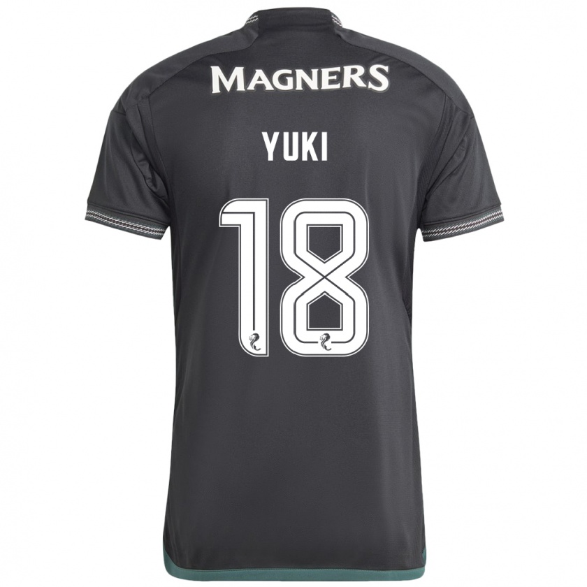 Kandiny Niño Camiseta Yuki Kobayashi #18 Negro 2ª Equipación 2023/24 La Camisa México