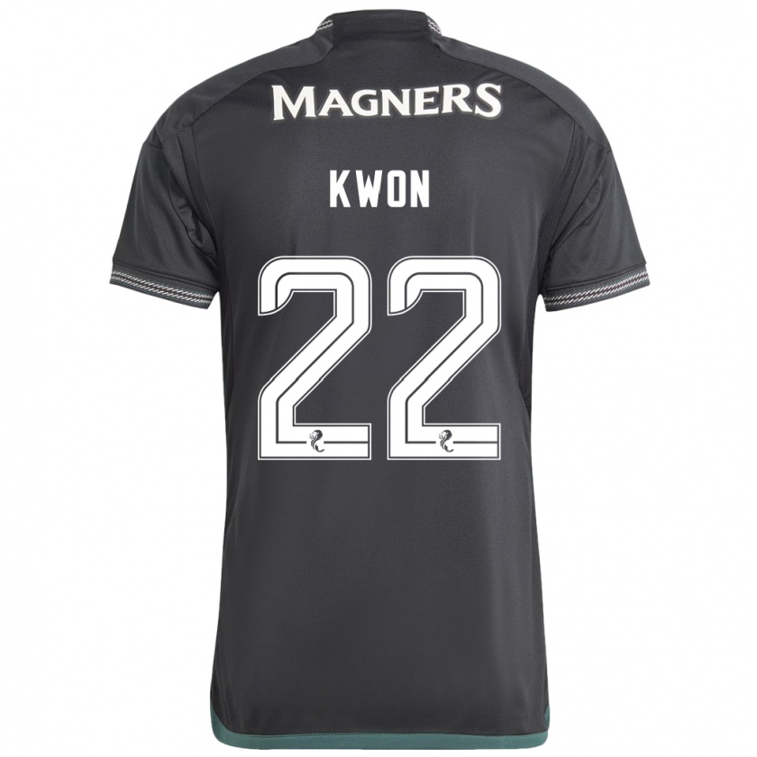 Kandiny Niño Camiseta Hyeok-Kyu Kwon #22 Negro 2ª Equipación 2023/24 La Camisa