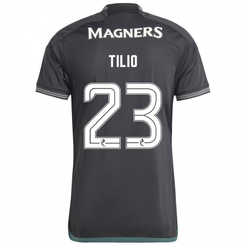 Kandiny Niño Camiseta Marco Tilio #23 Negro 2ª Equipación 2023/24 La Camisa México