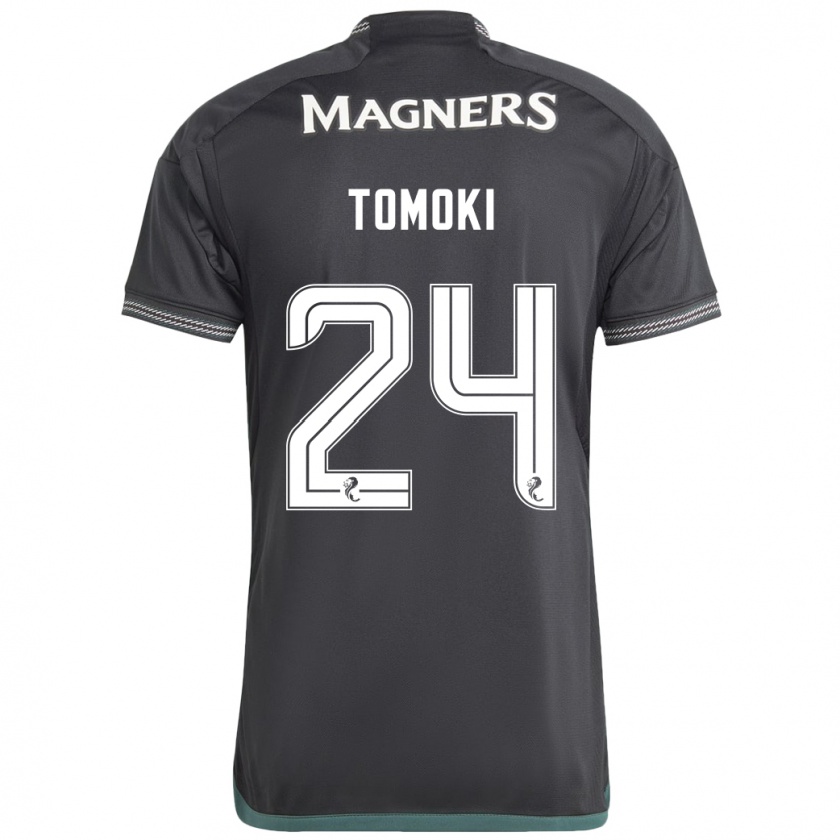 Kandiny Kinder Tomoki Iwata #24 Schwarz Auswärtstrikot Trikot 2023/24 T-Shirt Österreich