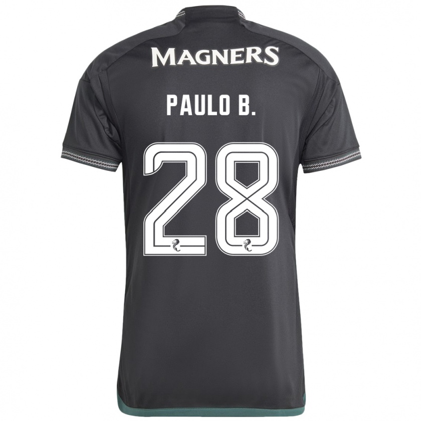 Kandiny Bambino Maglia Paulo Bernardo #28 Nero Kit Gara Away 2023/24 Maglietta