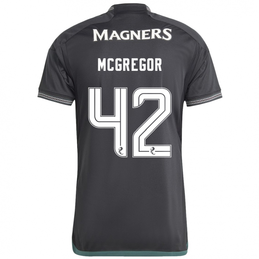 Kandiny Niño Camiseta Callum Mcgregor #42 Negro 2ª Equipación 2023/24 La Camisa México