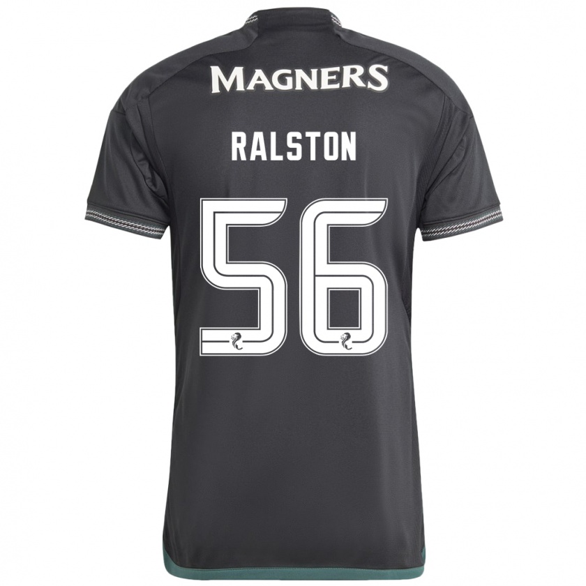 Kandiny Niño Camiseta Anthony Ralston #56 Negro 2ª Equipación 2023/24 La Camisa México