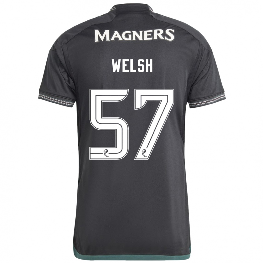 Kandiny Niño Camiseta Stephen Welsh #57 Negro 2ª Equipación 2023/24 La Camisa México