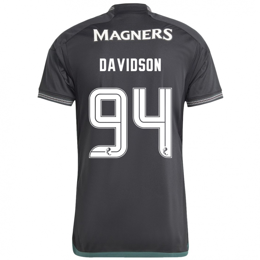 Kandiny Bambino Maglia Bruno Davidson #94 Nero Kit Gara Away 2023/24 Maglietta