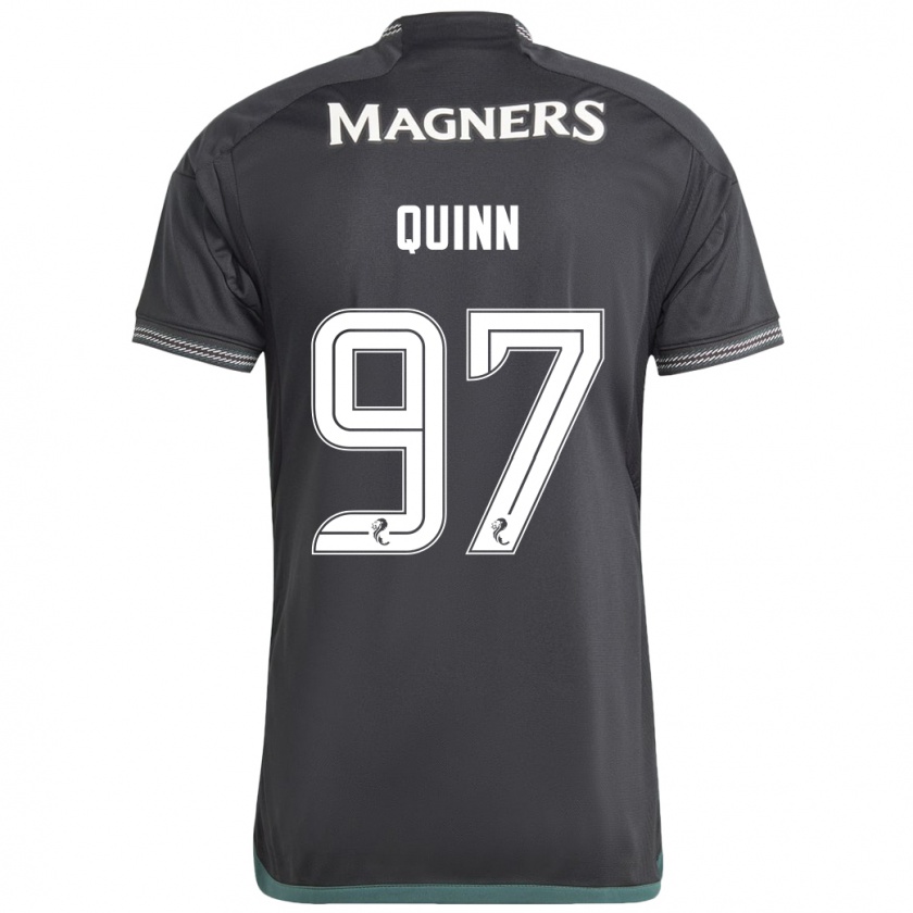 Kandiny Niño Camiseta Ben Quinn #97 Negro 2ª Equipación 2023/24 La Camisa