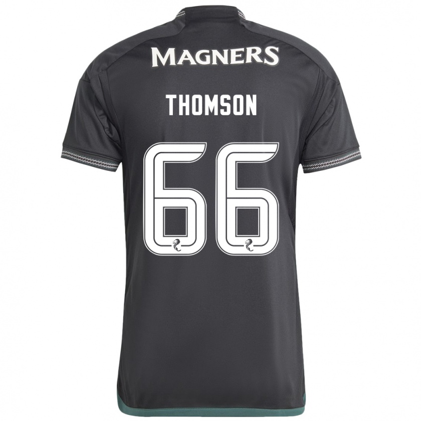 Kandiny Niño Camiseta Corey Thomson #66 Negro 2ª Equipación 2023/24 La Camisa