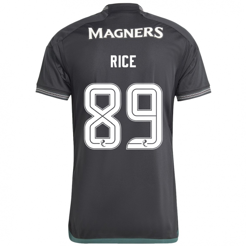 Kandiny Niño Camiseta Aidan Rice #89 Negro 2ª Equipación 2023/24 La Camisa México