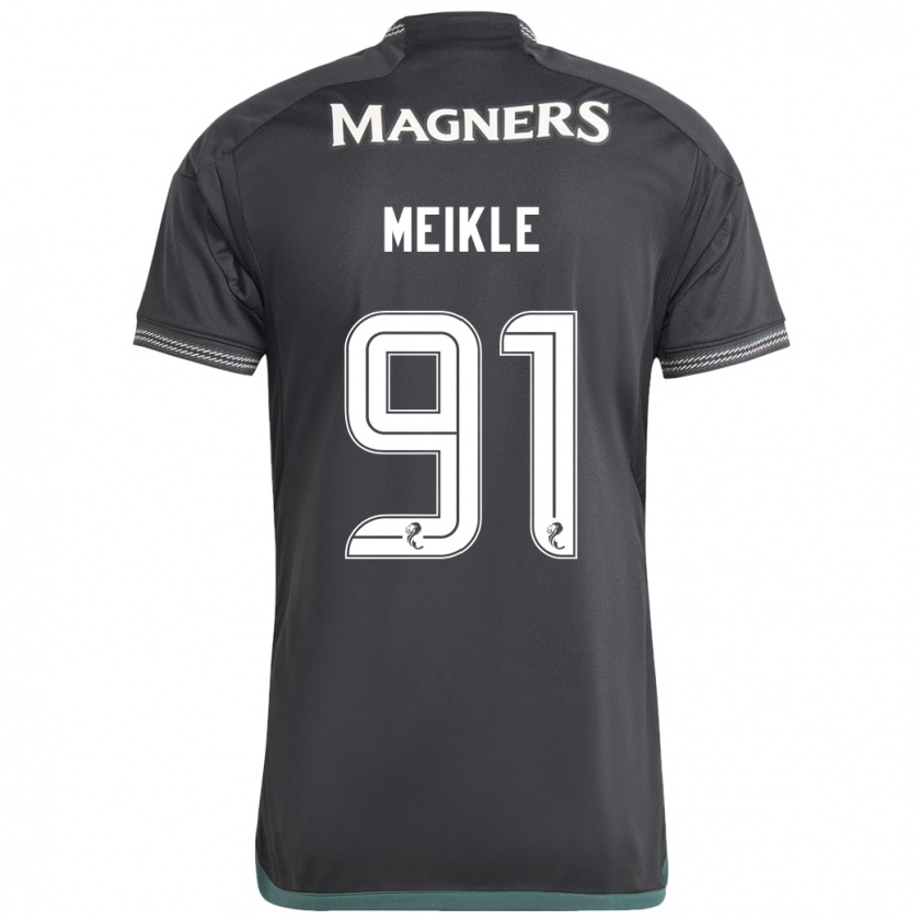 Kandiny Bambino Maglia Jamie Meikle #91 Nero Kit Gara Away 2023/24 Maglietta