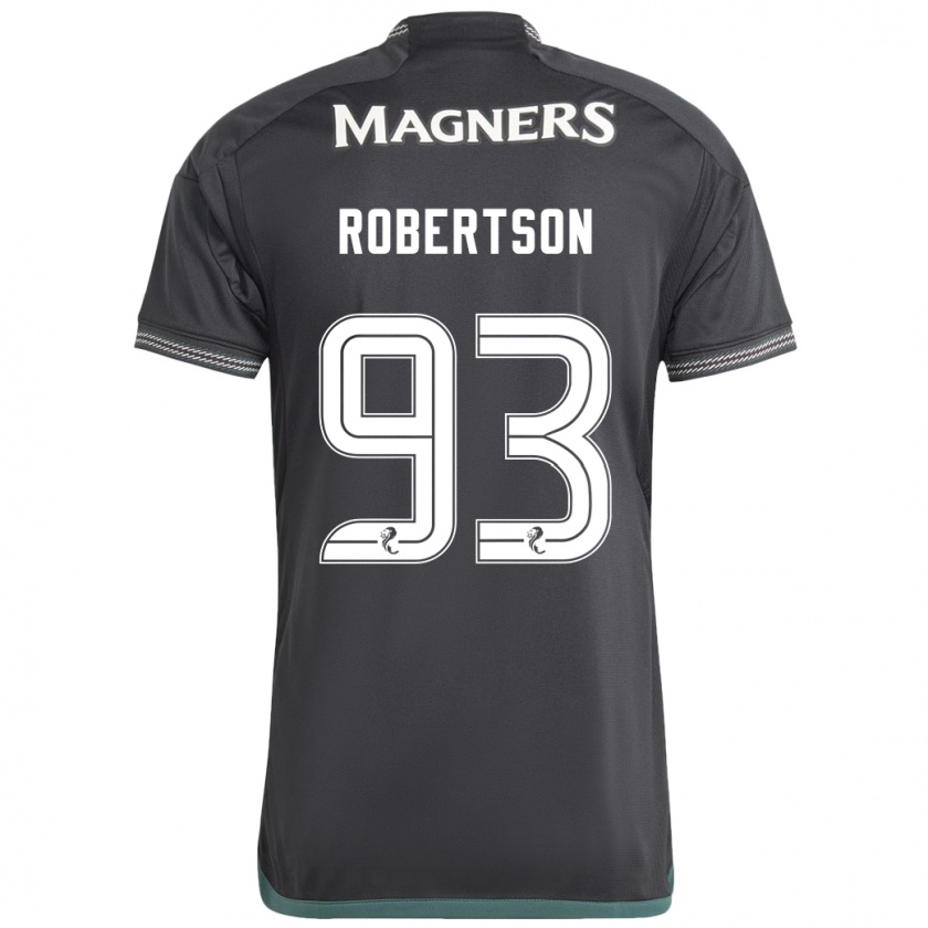 Kandiny Niño Camiseta Mitchell Robertson #93 Negro 2ª Equipación 2023/24 La Camisa