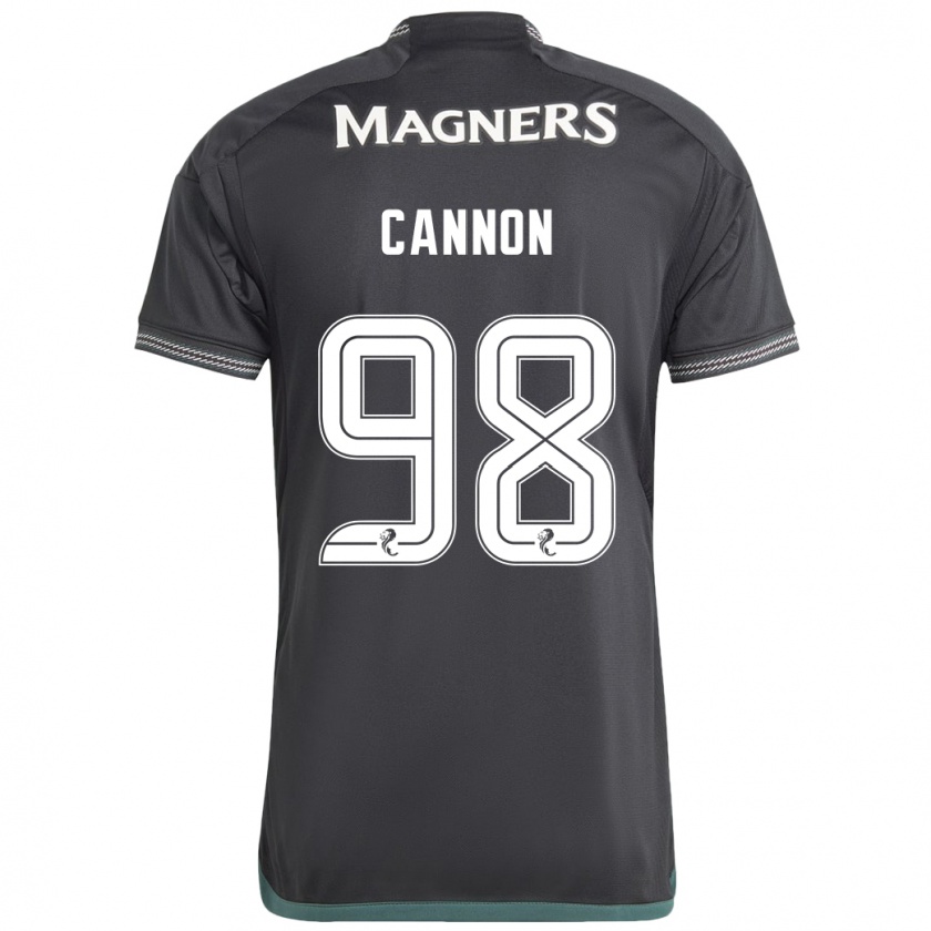 Kandiny Kinder Aidan Cannon #98 Schwarz Auswärtstrikot Trikot 2023/24 T-Shirt Österreich