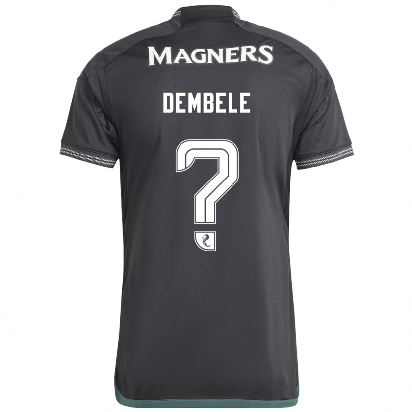 Kandiny Niño Camiseta Hassan Dembele #0 Negro 2ª Equipación 2023/24 La Camisa