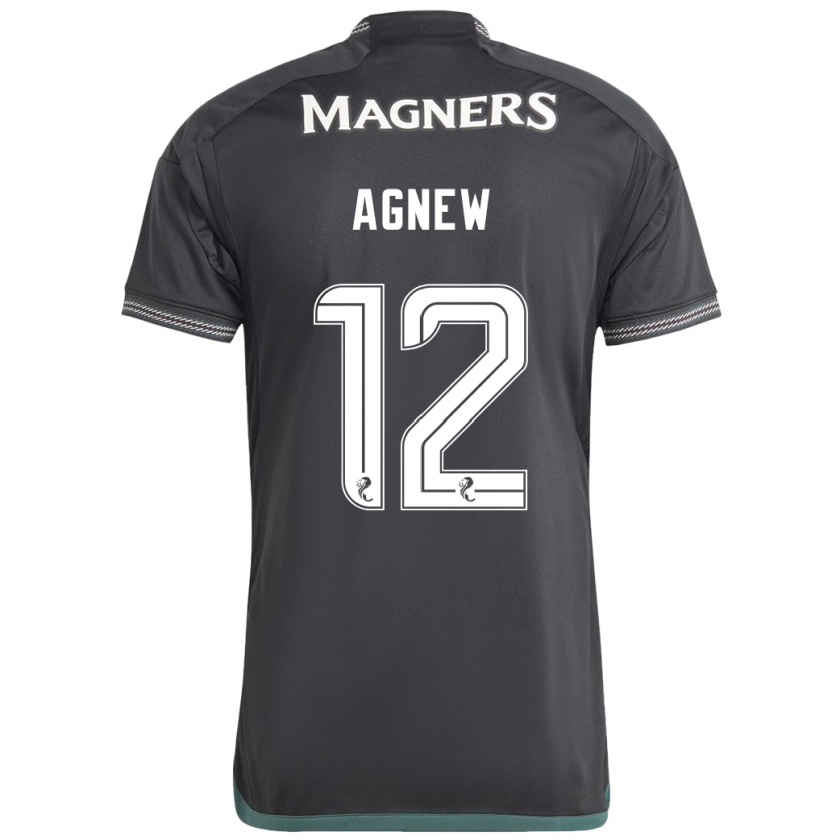 Kandiny Bambino Maglia Murphy Agnew #12 Nero Kit Gara Away 2023/24 Maglietta