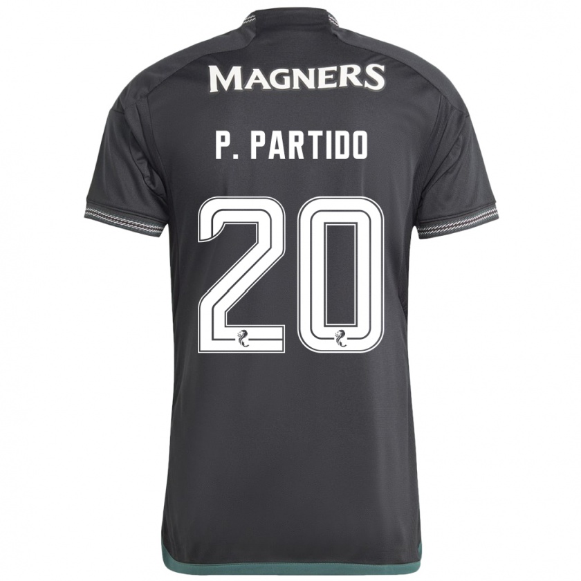 Kandiny Bambino Maglia Paula Partido #20 Nero Kit Gara Away 2023/24 Maglietta