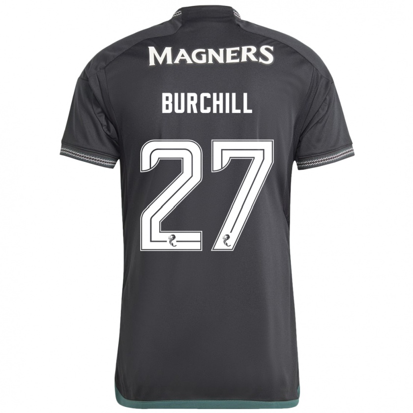 Kandiny Kinder Tiree Burchill #27 Schwarz Auswärtstrikot Trikot 2023/24 T-Shirt Österreich