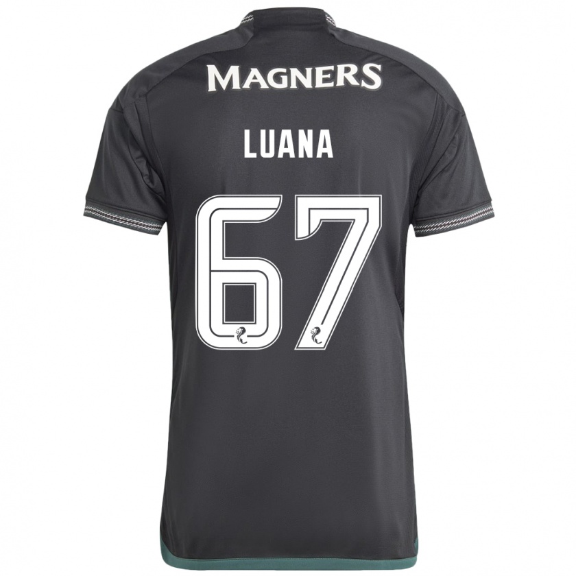 Kandiny Niño Camiseta Luana Muñoz #67 Negro 2ª Equipación 2023/24 La Camisa