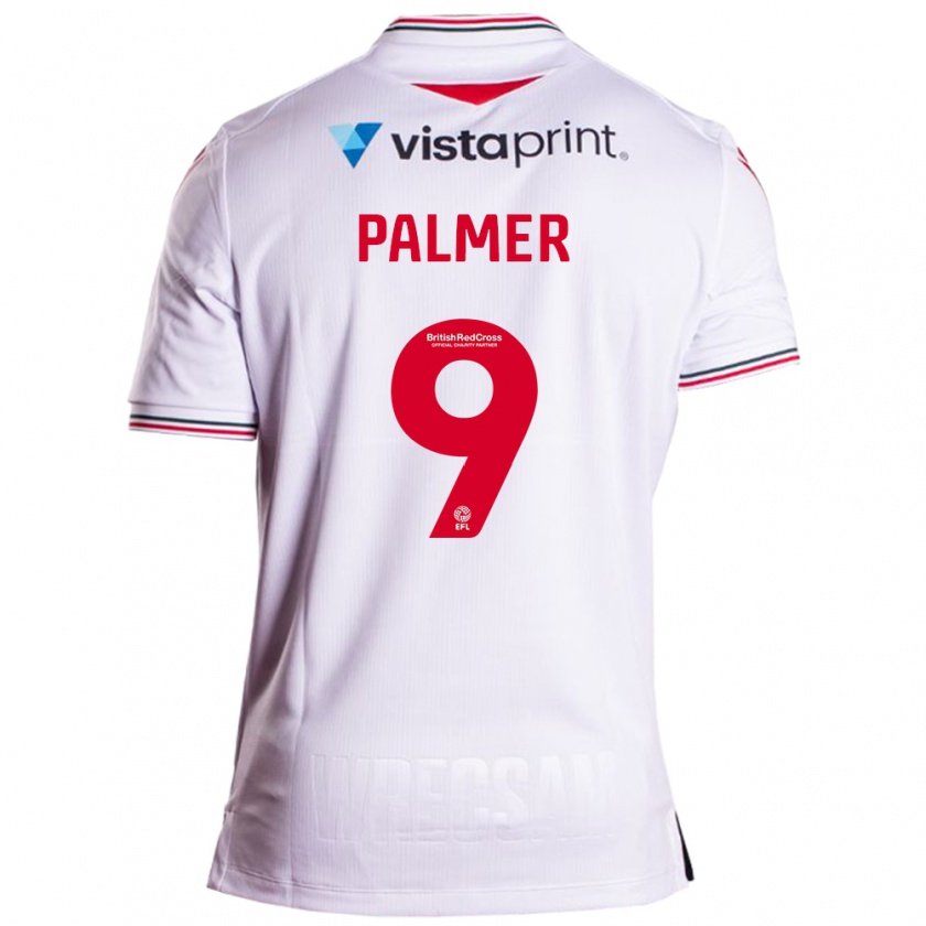 Kandiny Bambino Maglia Ollie Palmer #9 Bianco Kit Gara Away 2023/24 Maglietta