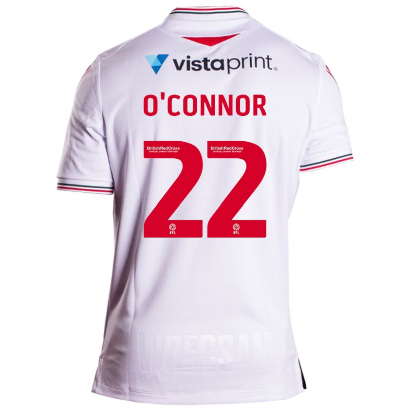 Kandiny Bambino Maglia Thomas O'connor #22 Bianco Kit Gara Away 2023/24 Maglietta