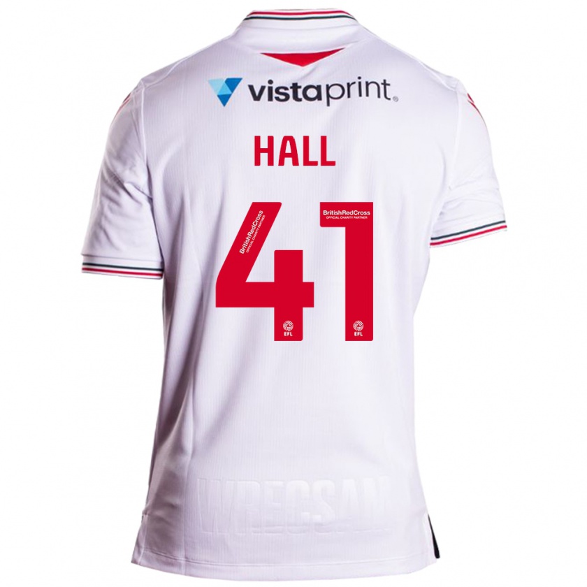 Kandiny Kinderen Liam Hall #41 Wit Uitshirt Uittenue 2023/24 T-Shirt België