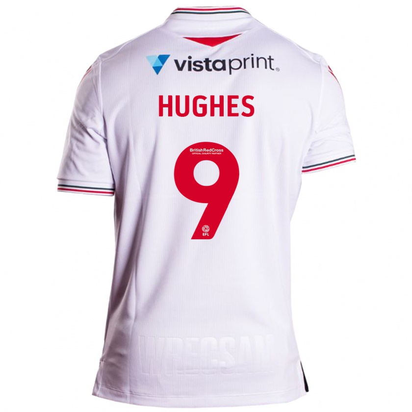 Kandiny Kinder Rosie Hughes #9 Weiß Auswärtstrikot Trikot 2023/24 T-Shirt Österreich