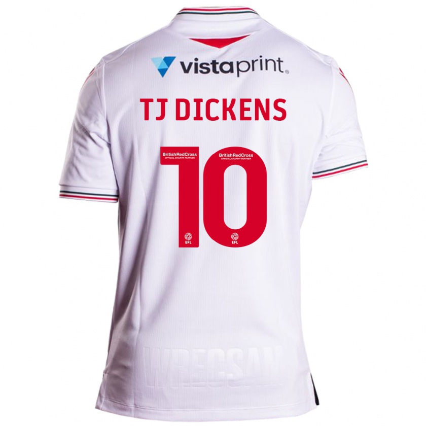 Kandiny Kinderen Tonicha Tj Dickens #10 Wit Uitshirt Uittenue 2023/24 T-Shirt België