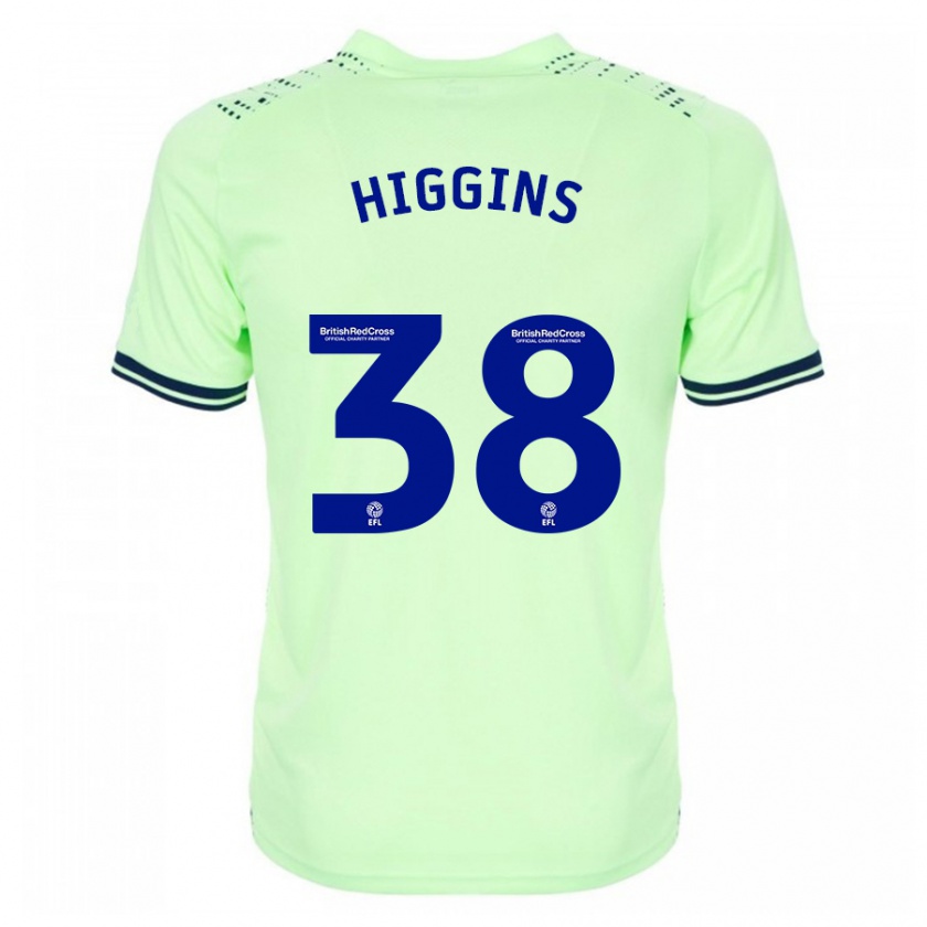 Kandiny Kinderen Akeel Higgins #38 Marine Uitshirt Uittenue 2023/24 T-Shirt België