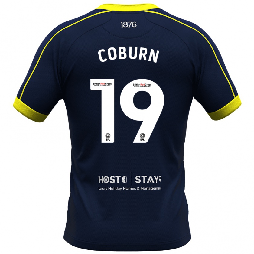 Kandiny Kinder Josh Coburn #19 Marine Auswärtstrikot Trikot 2023/24 T-Shirt Österreich