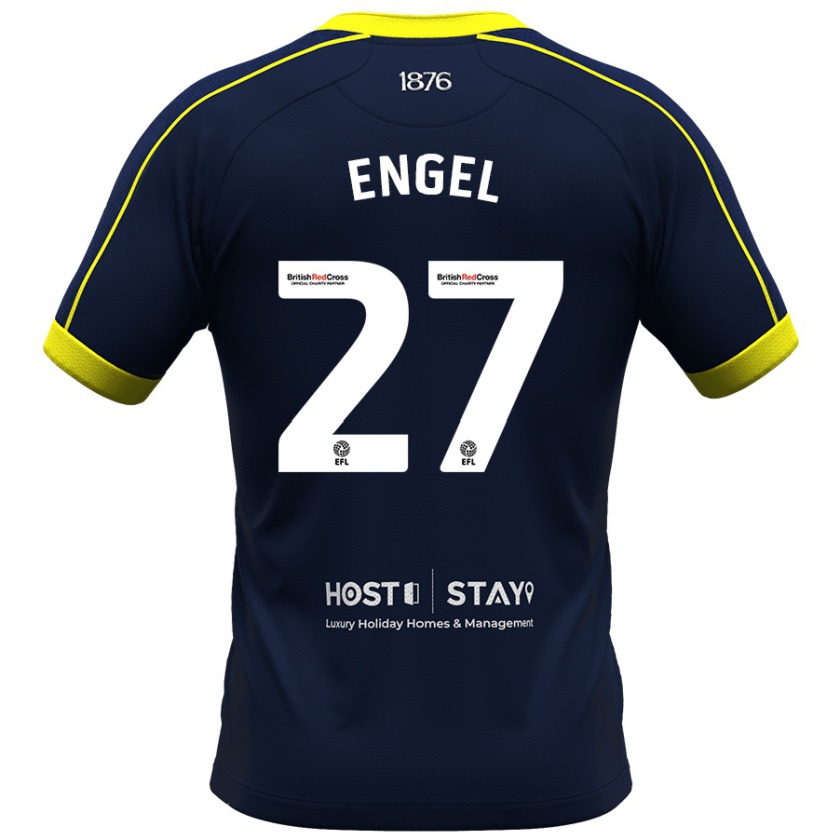 Kandiny Kinder Lukas Engel #27 Marine Auswärtstrikot Trikot 2023/24 T-Shirt Österreich