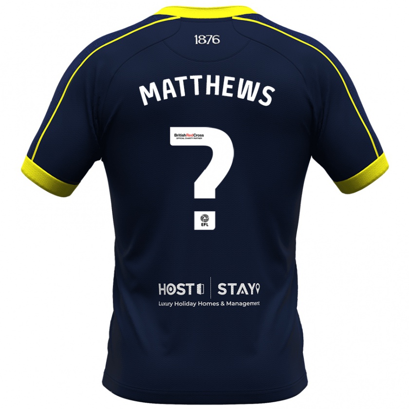 Kandiny Kinder Ajay Matthews #0 Marine Auswärtstrikot Trikot 2023/24 T-Shirt Österreich