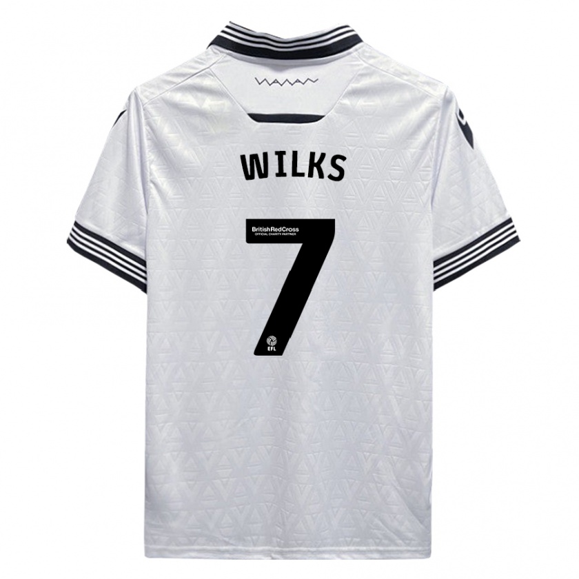 Kandiny Kinderen Mallik Wilks #7 Wit Uitshirt Uittenue 2023/24 T-Shirt België