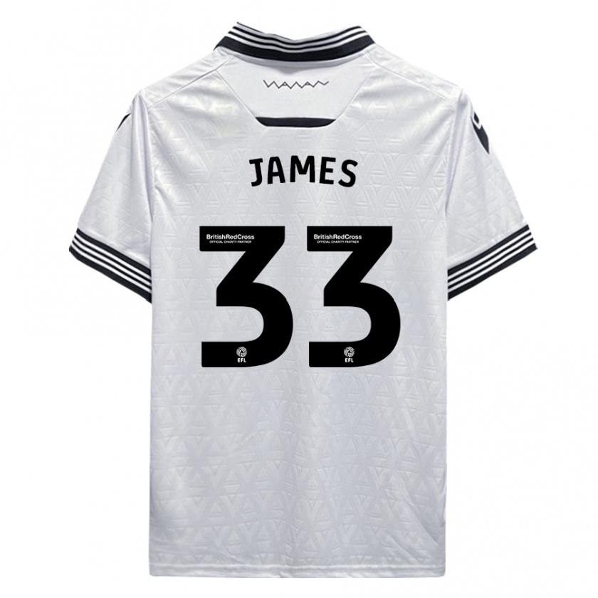 Kandiny Niño Camiseta Reece James #33 Blanco 2ª Equipación 2023/24 La Camisa México