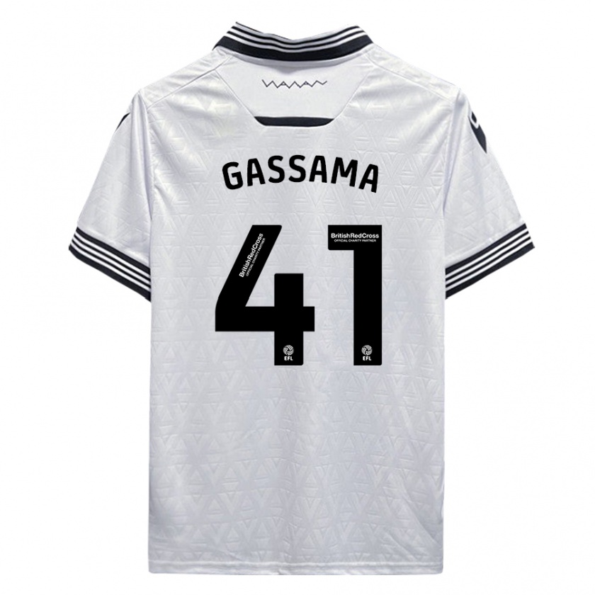 Kandiny Niño Camiseta Djeidi Gassama #41 Blanco 2ª Equipación 2023/24 La Camisa México