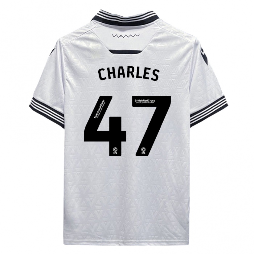 Kandiny Kinder Pierce Charles #47 Weiß Auswärtstrikot Trikot 2023/24 T-Shirt Österreich