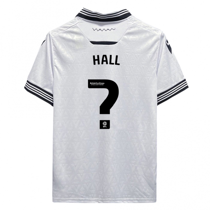 Kandiny Bambino Maglia Jack Hall #0 Bianco Kit Gara Away 2023/24 Maglietta