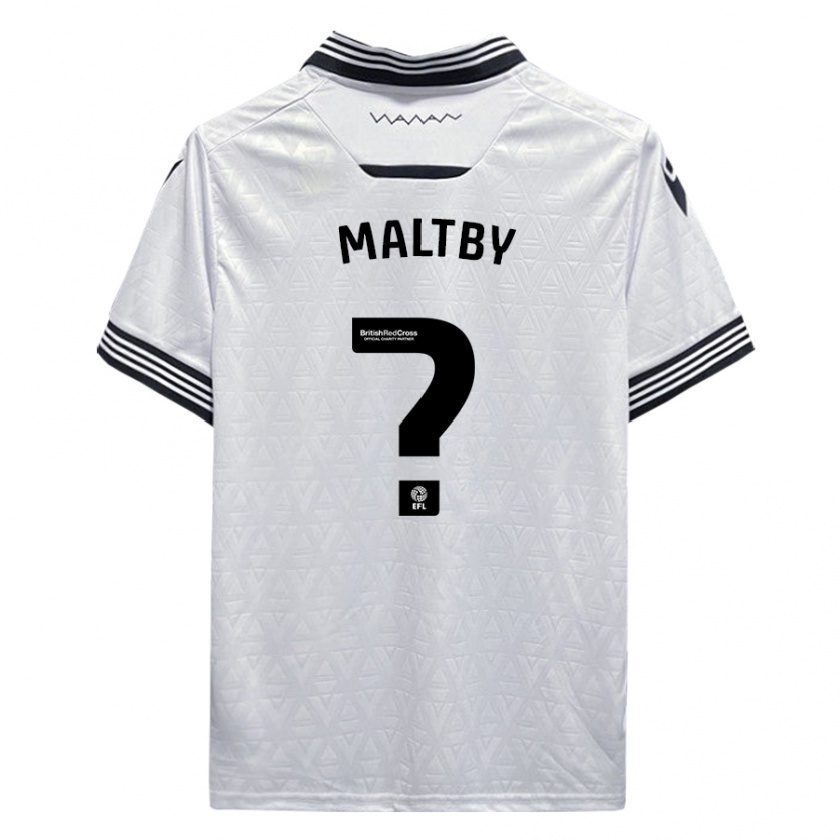 Kandiny Bambino Maglia Mackenzie Maltby #0 Bianco Kit Gara Away 2023/24 Maglietta