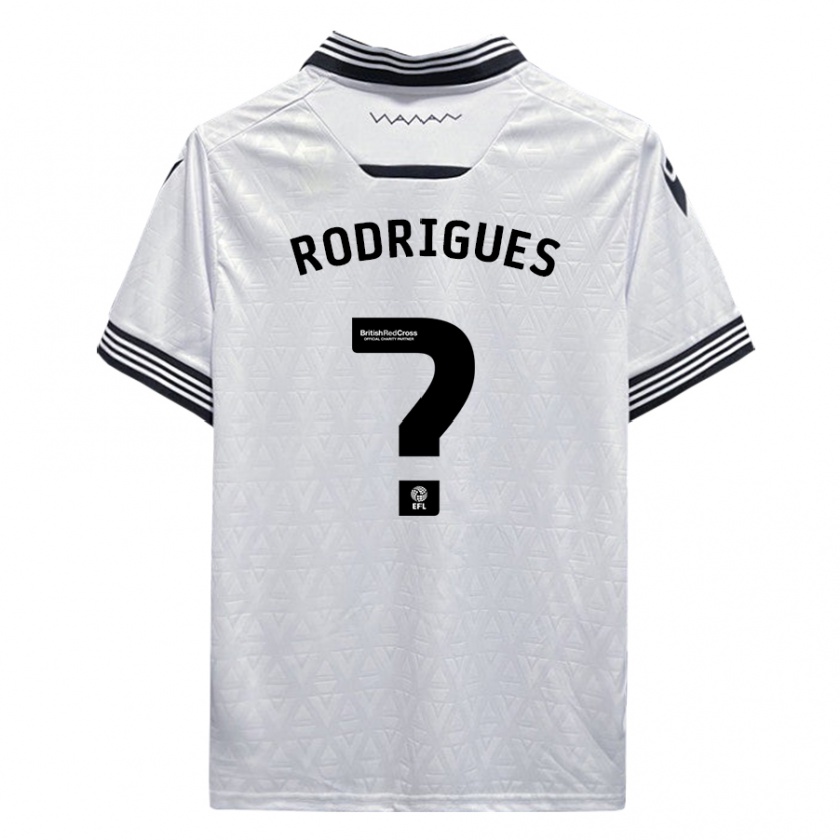 Kandiny Kinderen Carlos Rodrigues #0 Wit Uitshirt Uittenue 2023/24 T-Shirt België