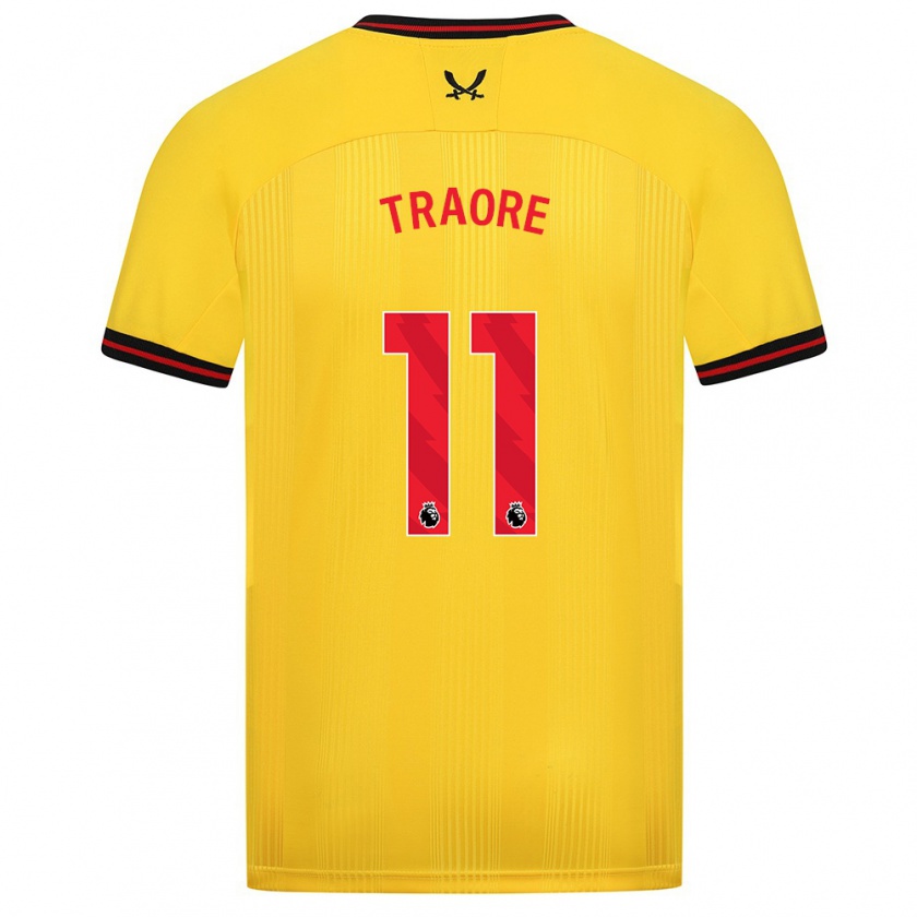 Kandiny Bambino Maglia Bénie Traoré #11 Giallo Kit Gara Away 2023/24 Maglietta