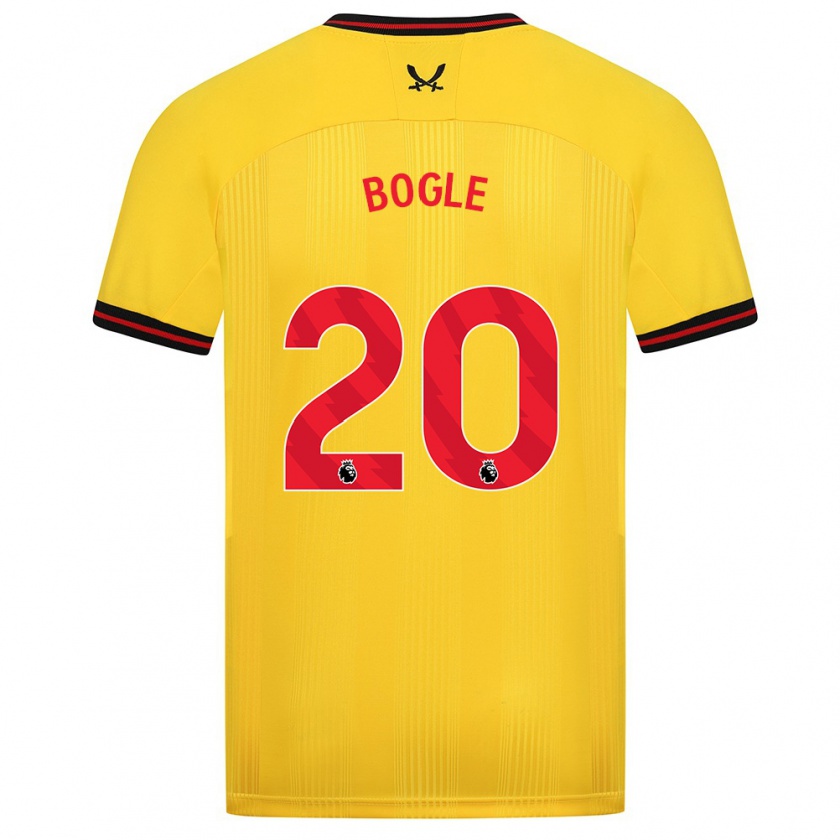 Kandiny Kinderen Jayden Bogle #20 Geel Uitshirt Uittenue 2023/24 T-Shirt België