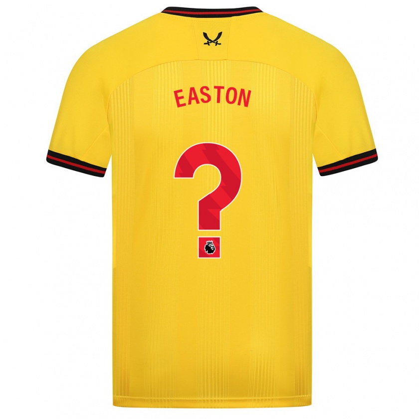 Kandiny Bambino Maglia Evan Easton #0 Giallo Kit Gara Away 2023/24 Maglietta